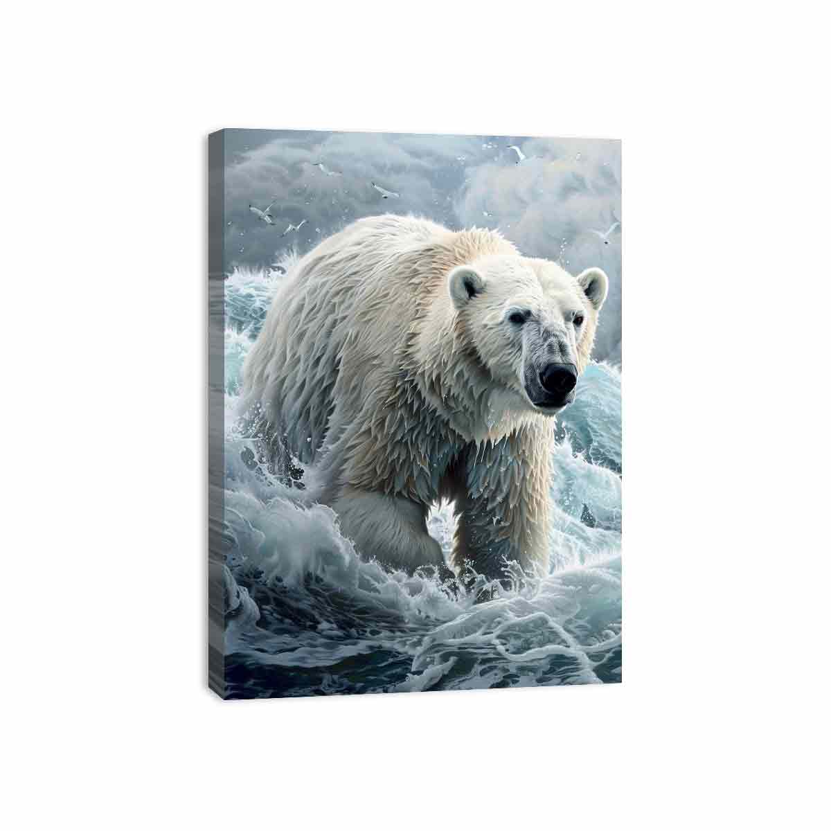 Polar Bear Canvas Art Print-3