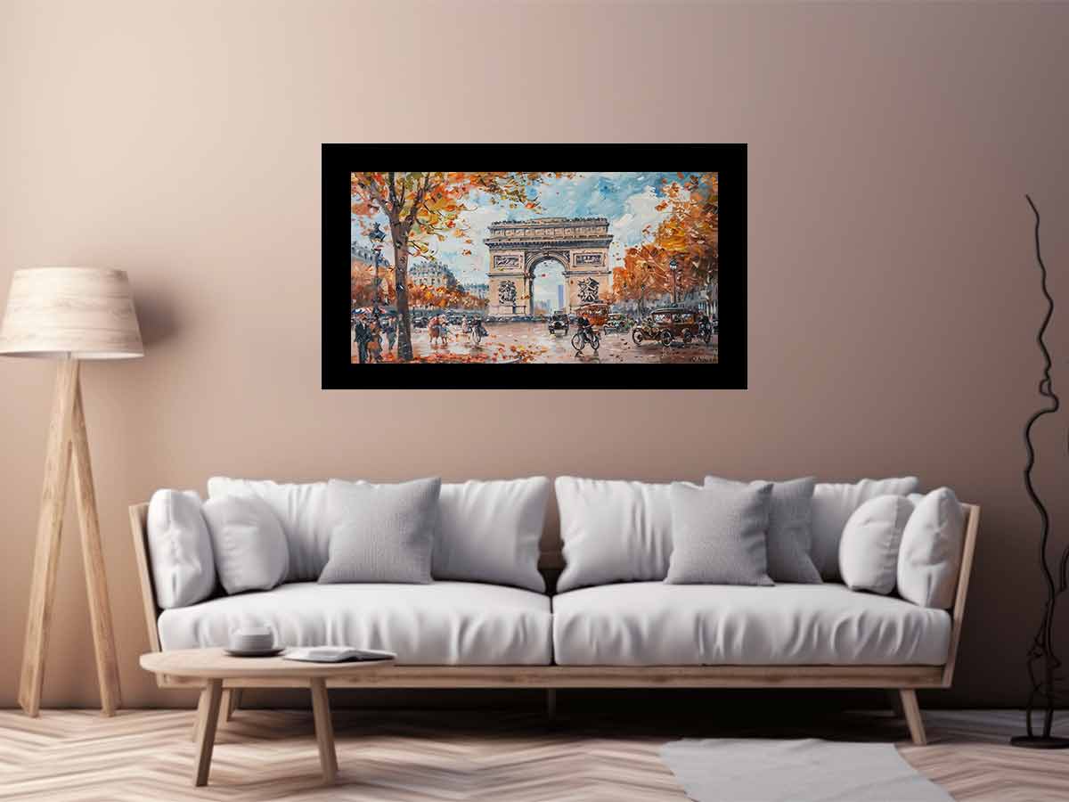 Arc De Triomphe Paris Canvas Painting-2