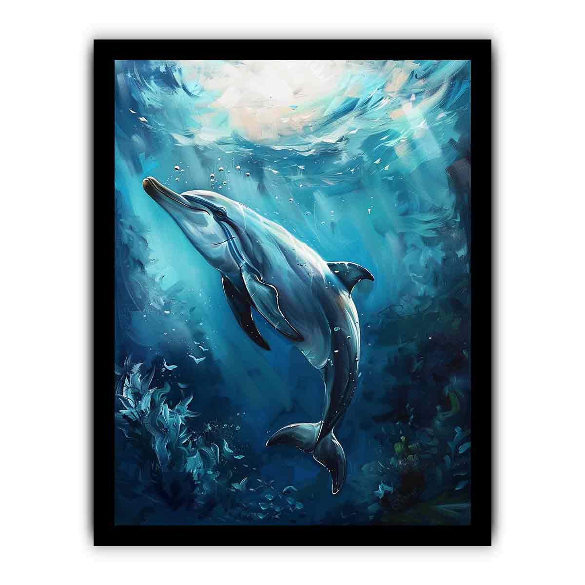Dolphin Canvas Painting-7