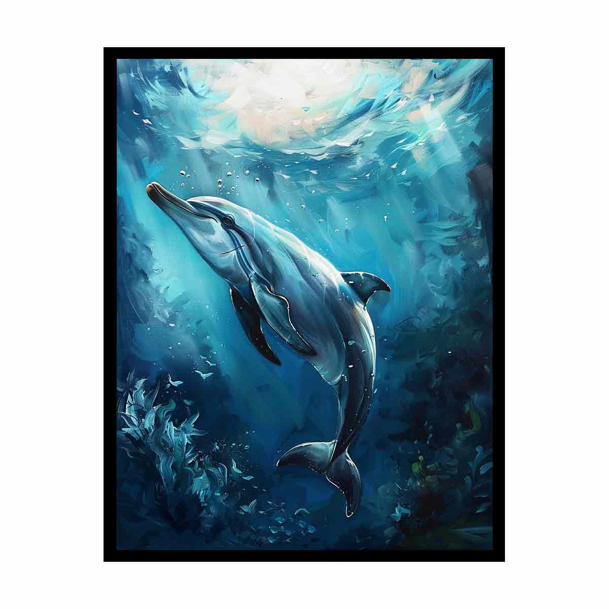 Dolphin Canvas Painting-4