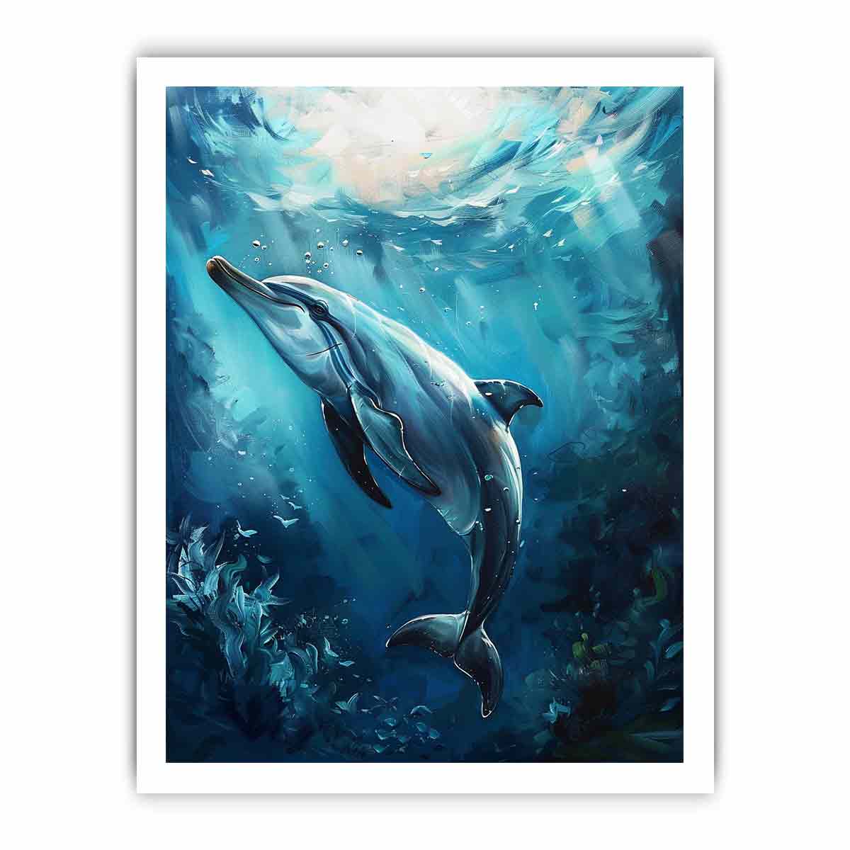 Dolphin Canvas Painting-8
