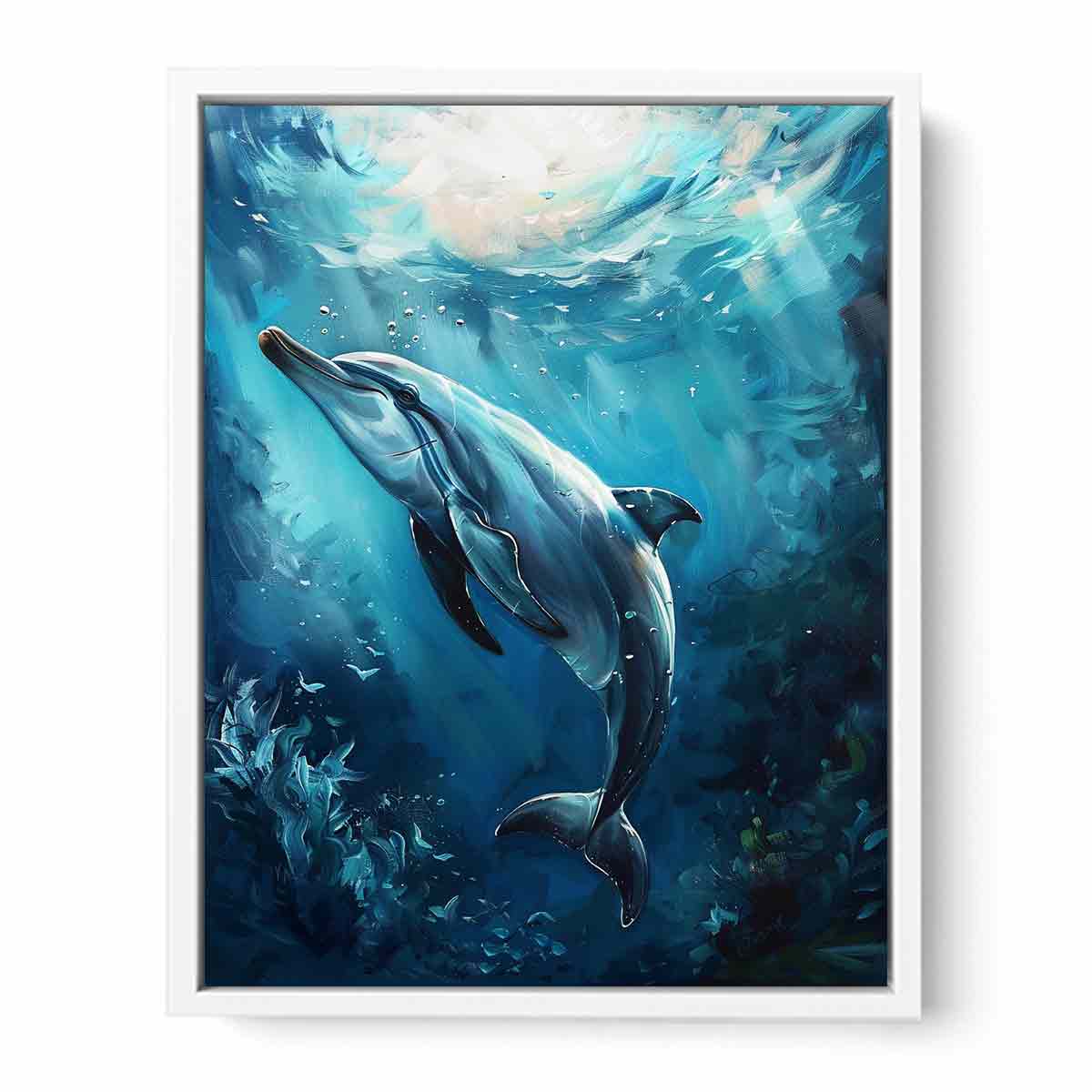 Dolphin Canvas Painting-5