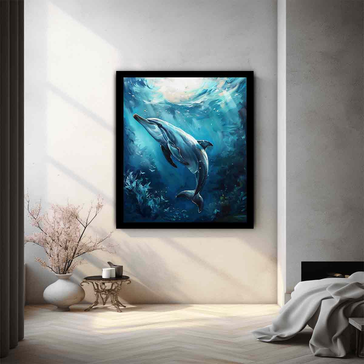 Dolphin Canvas Painting-1