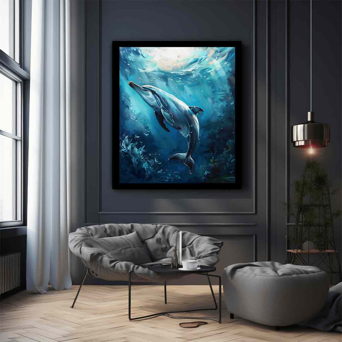 Dolphin Canvas Painting-2