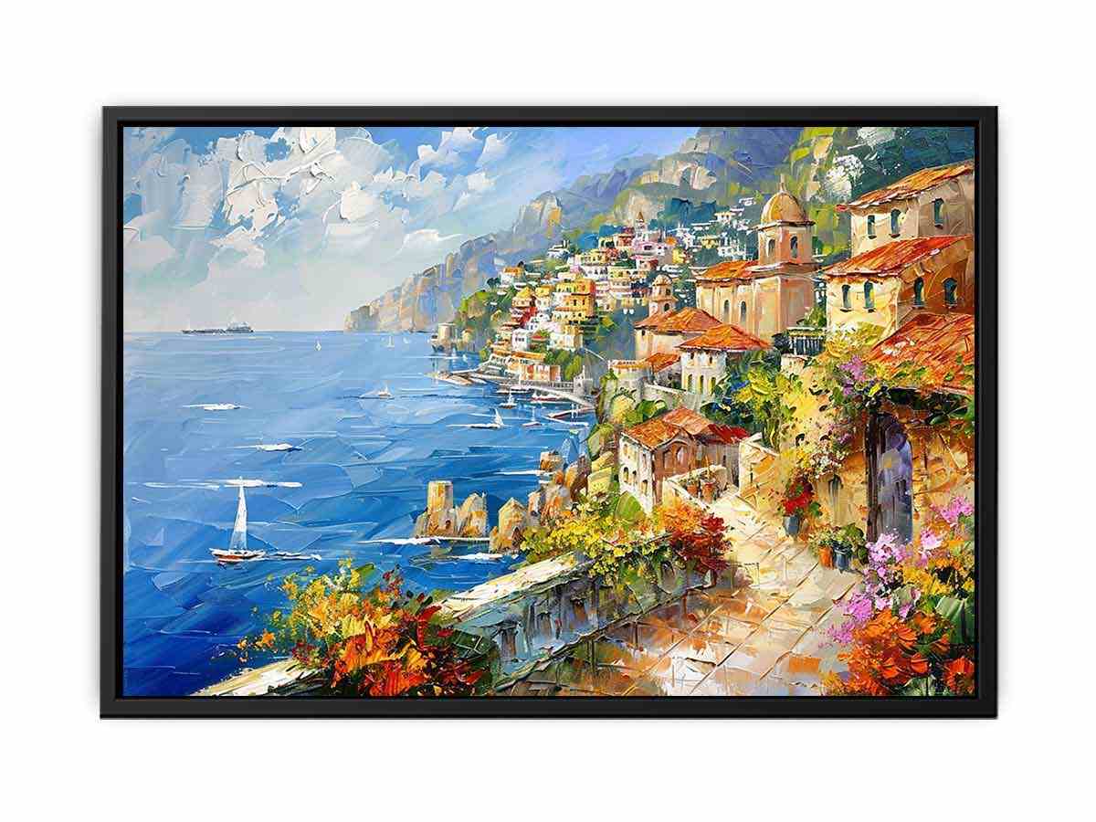 Mediterranean Beach Canvas Art Print-4