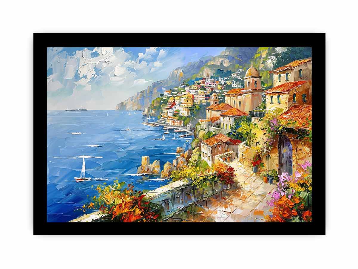 Mediterranean Beach Canvas Art Print-7