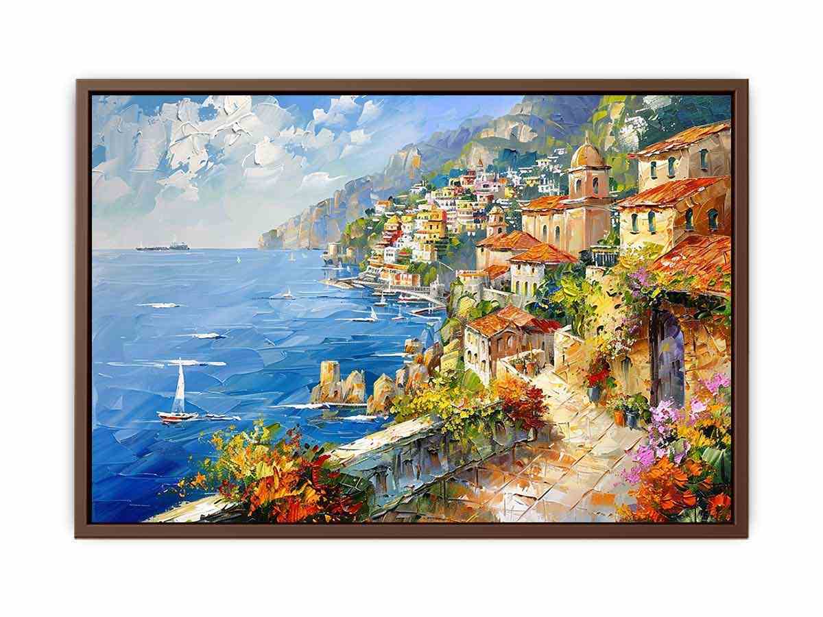 Mediterranean Beach Canvas Art Print-6
