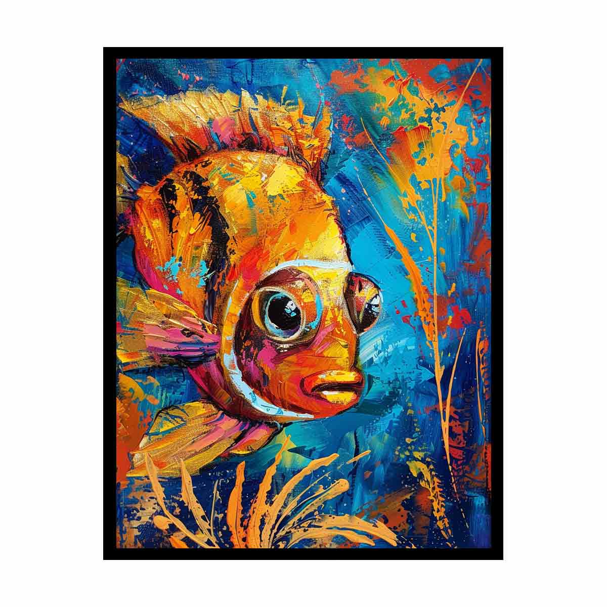Golden Fish Canvas Art Print-4
