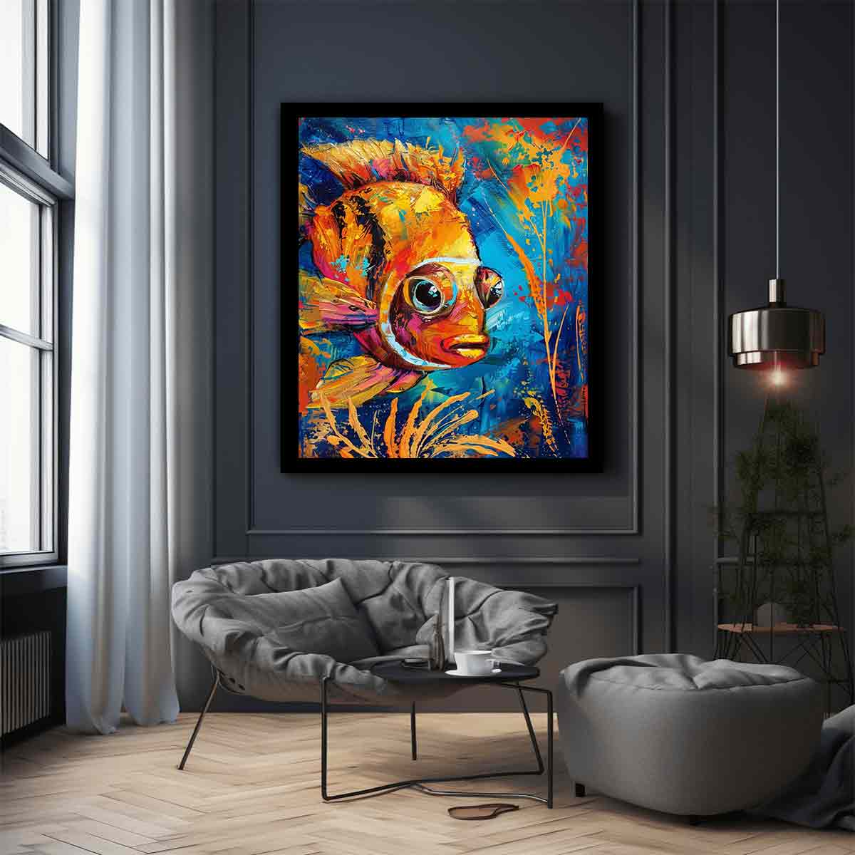 Golden Fish Canvas Art Print-2