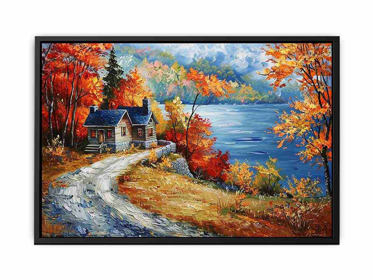 Autumn Road Wall Art painting-4