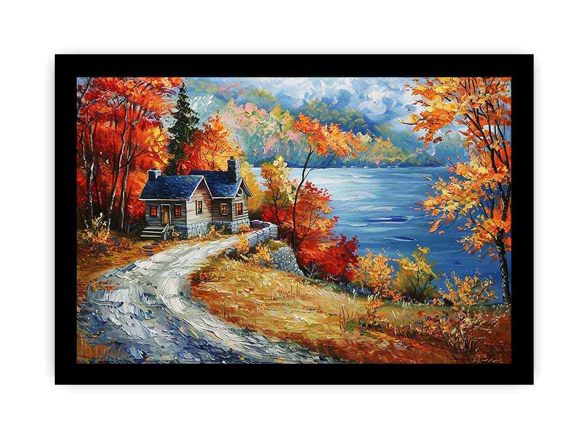 Autumn Road Wall Art painting-7