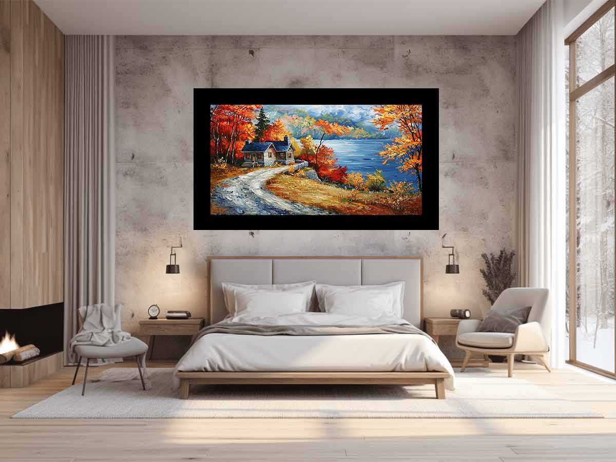 Autumn Road Wall Art painting-1