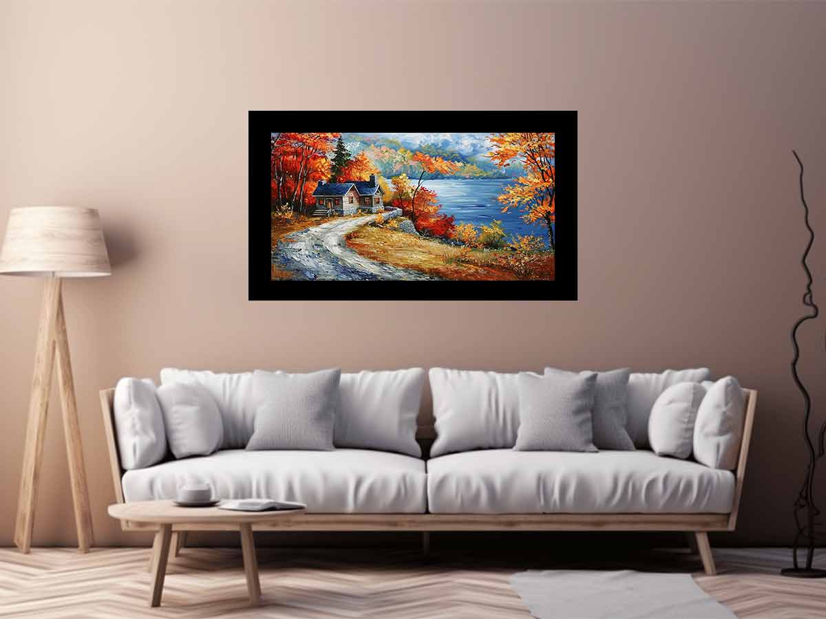 Autumn Road Wall Art painting-2