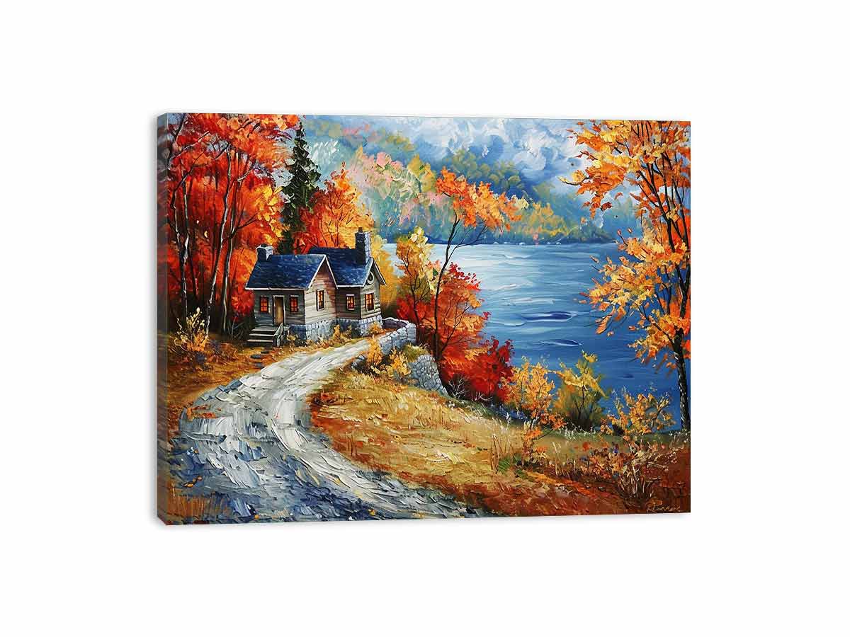Autumn Road Wall Art painting-3