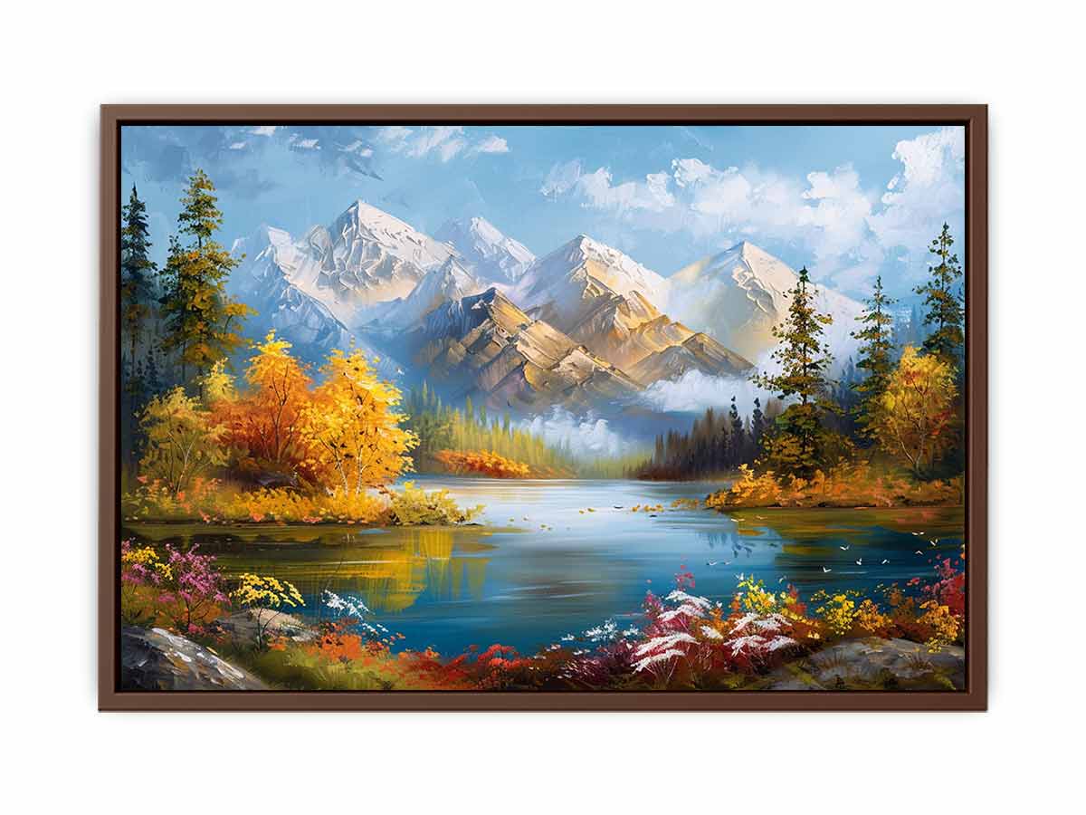 Forest Lake Canvas Art Print Artowrk-6