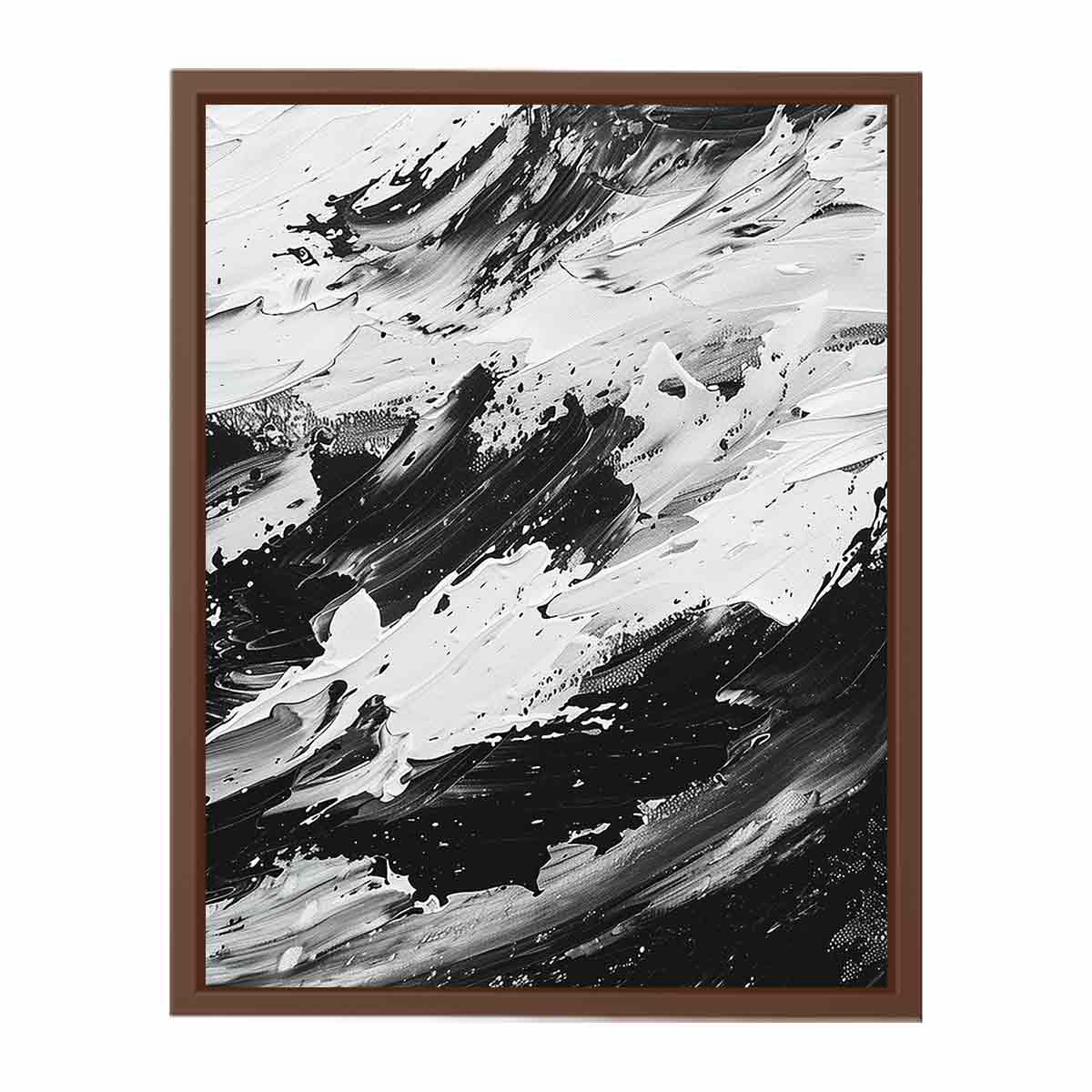 Black White Abstract Art Canvas Art Print-6