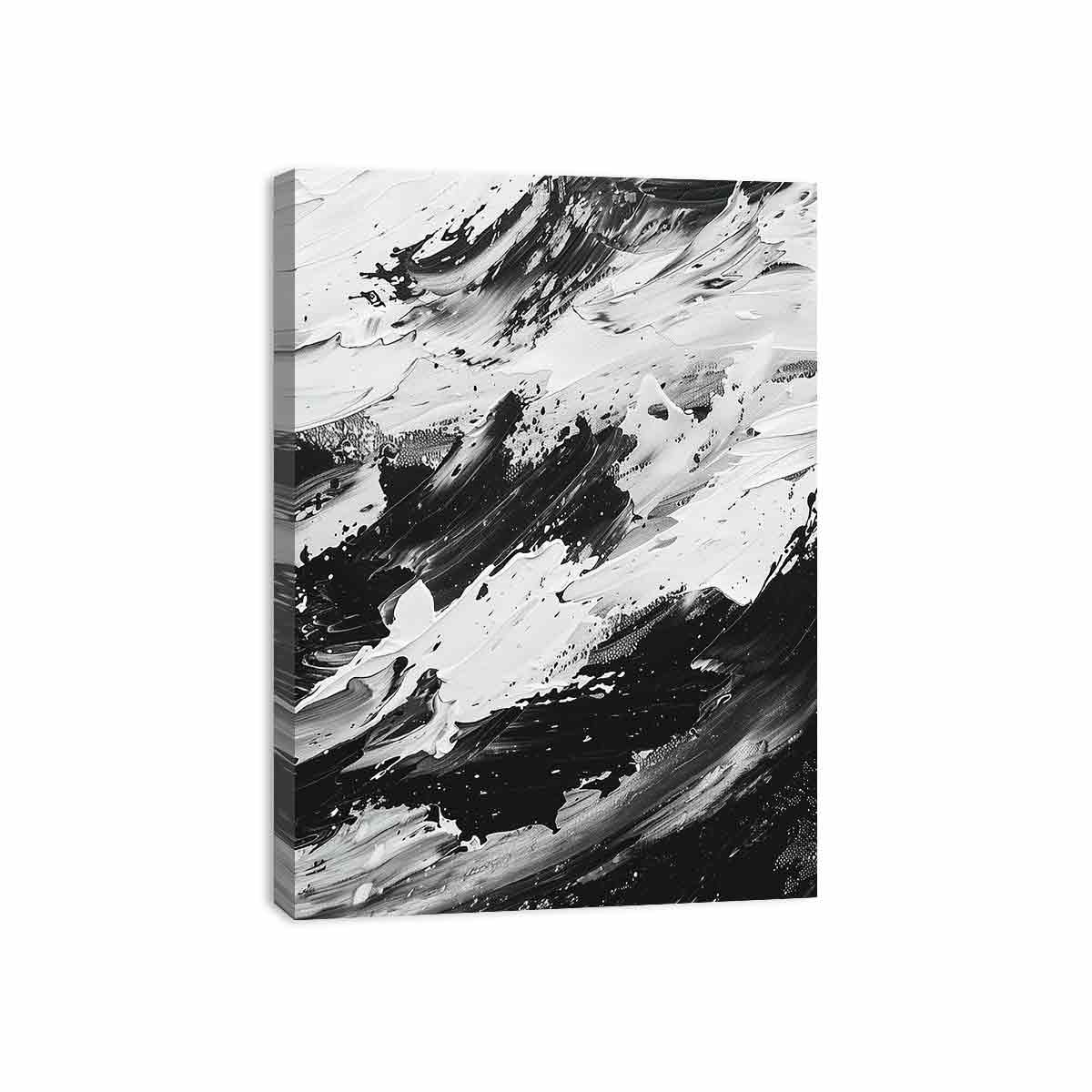 Black White Abstract Art Canvas Art Print-3