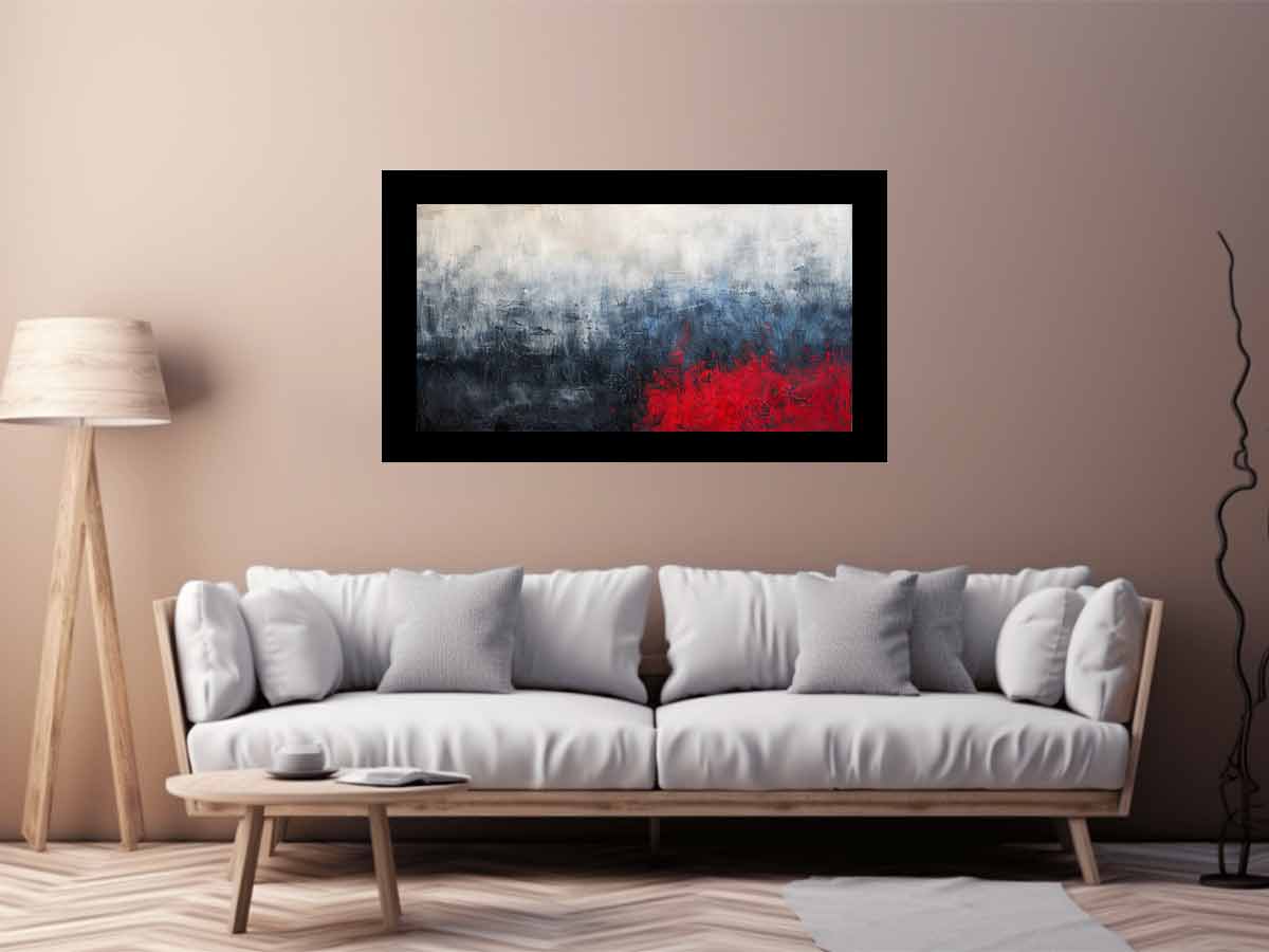 Red Blue Fine Art Painting-2