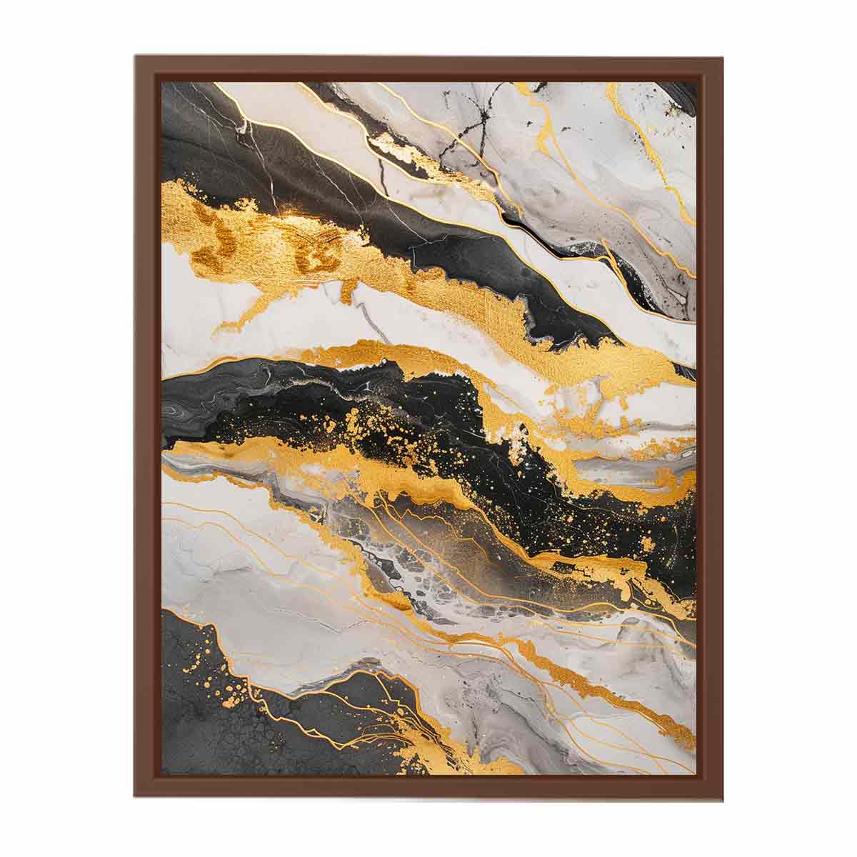 Black Gold marble Art  Canvas Art Print-6