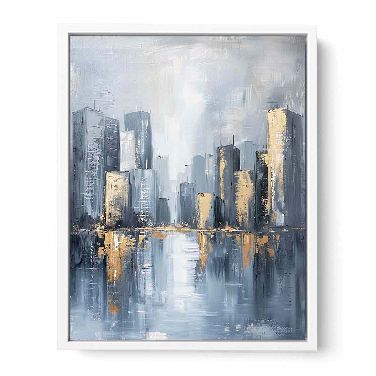 Cityscape Tall Buildings Canvas Art Print-5