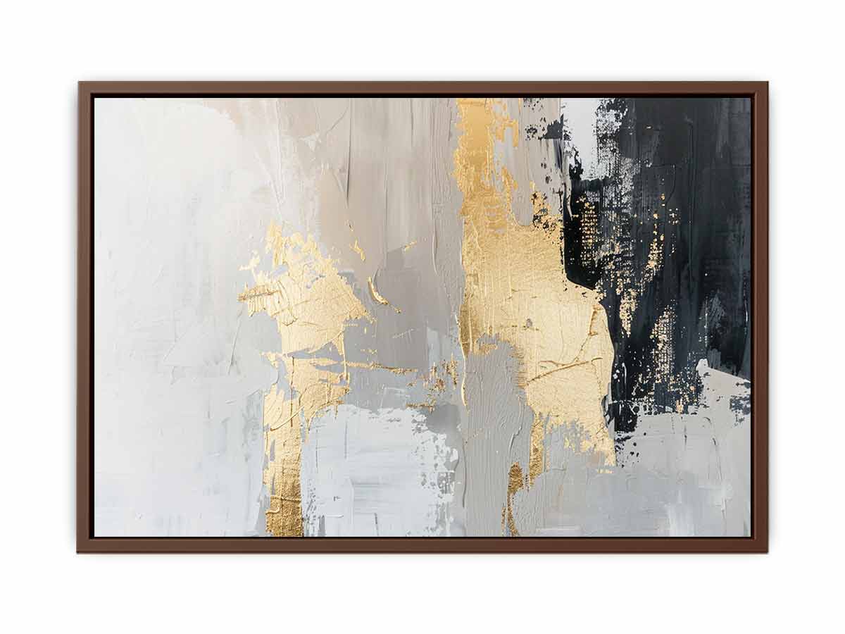 Black Gold Abstract Canvas Painting-6