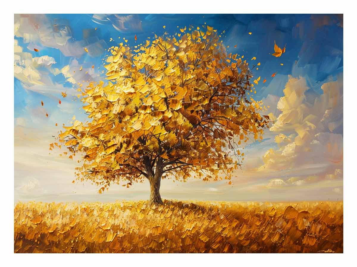 Gold Tree Canvas Art Print-0