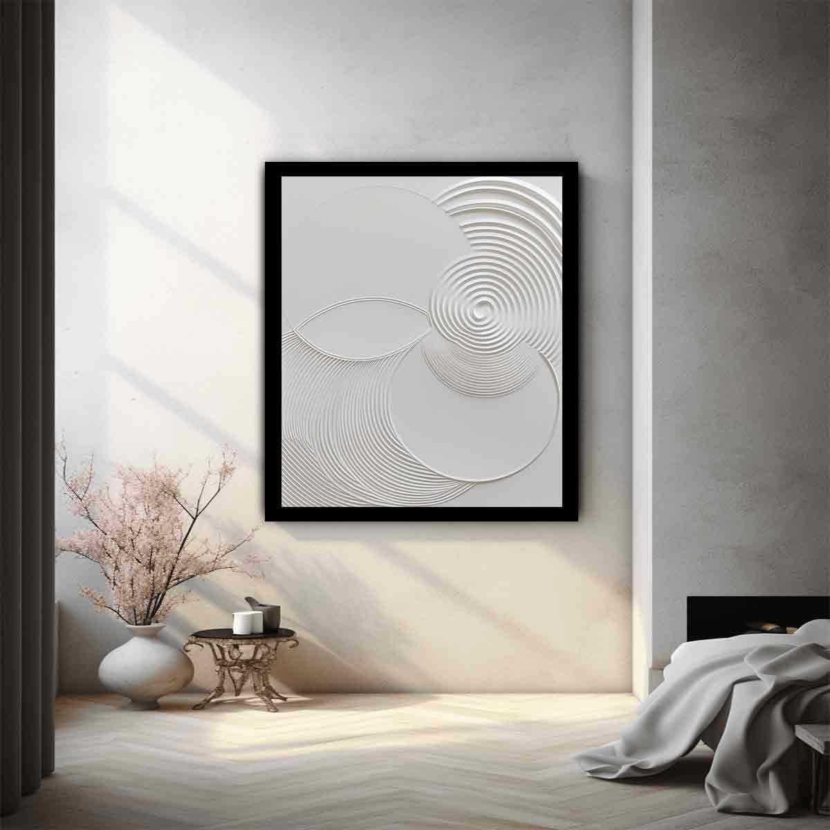 Minimalist Modern White Art Canvas Art Print-1