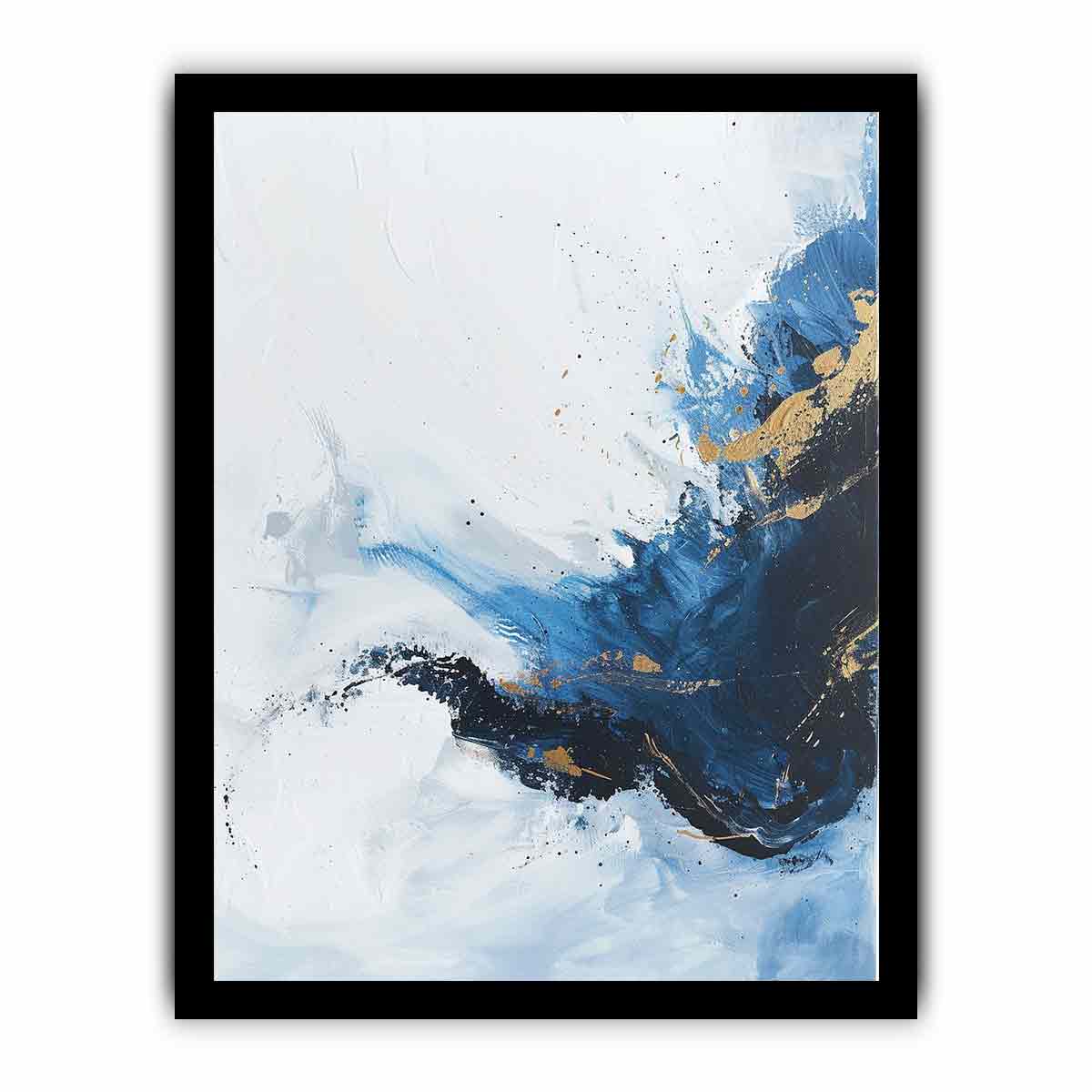 Black Gold Waves Luxury Art Canvas Painting-7