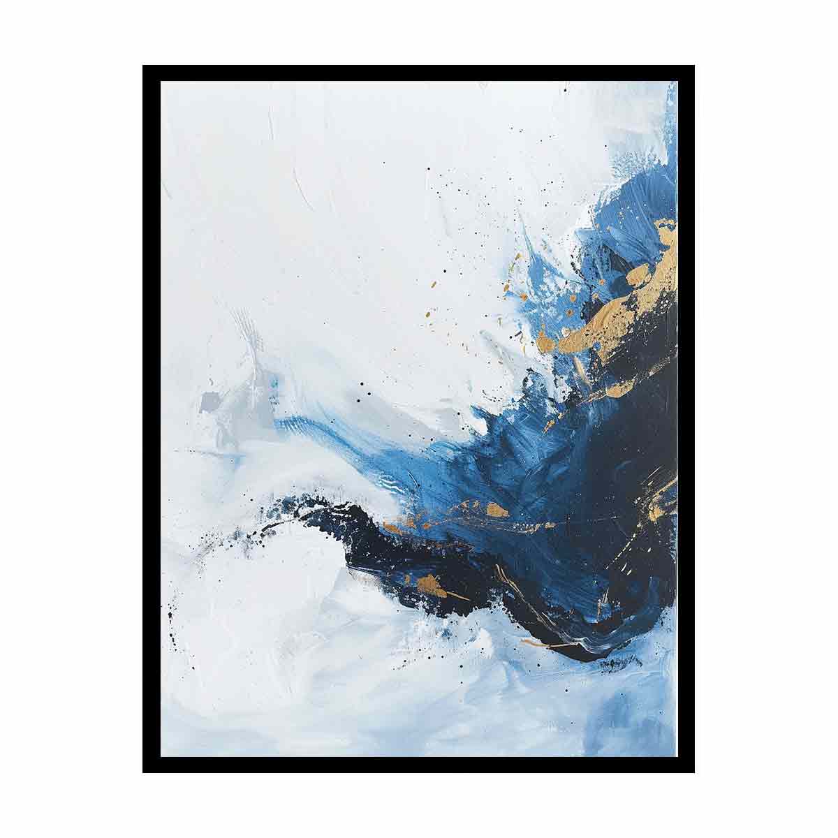 Black Gold Waves Luxury Art Canvas Painting-4