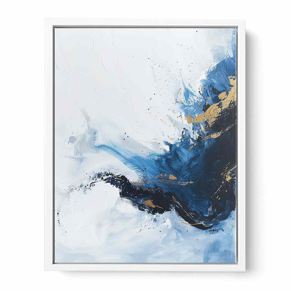 Black Gold Waves Luxury Art Canvas Painting-5