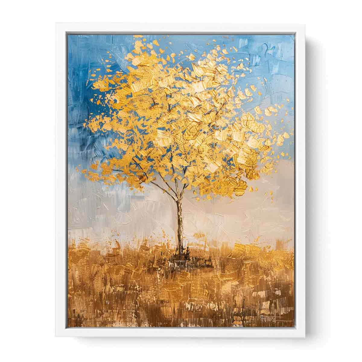 Gold Tree Painting Canvas Art Print-5