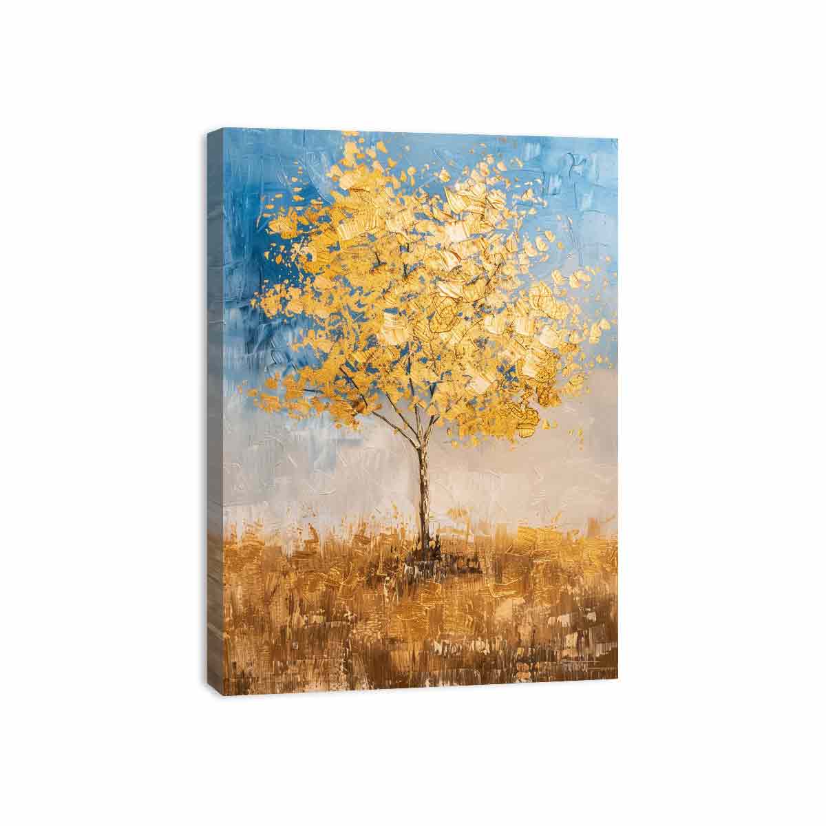 Gold Tree Painting Canvas Art Print-3