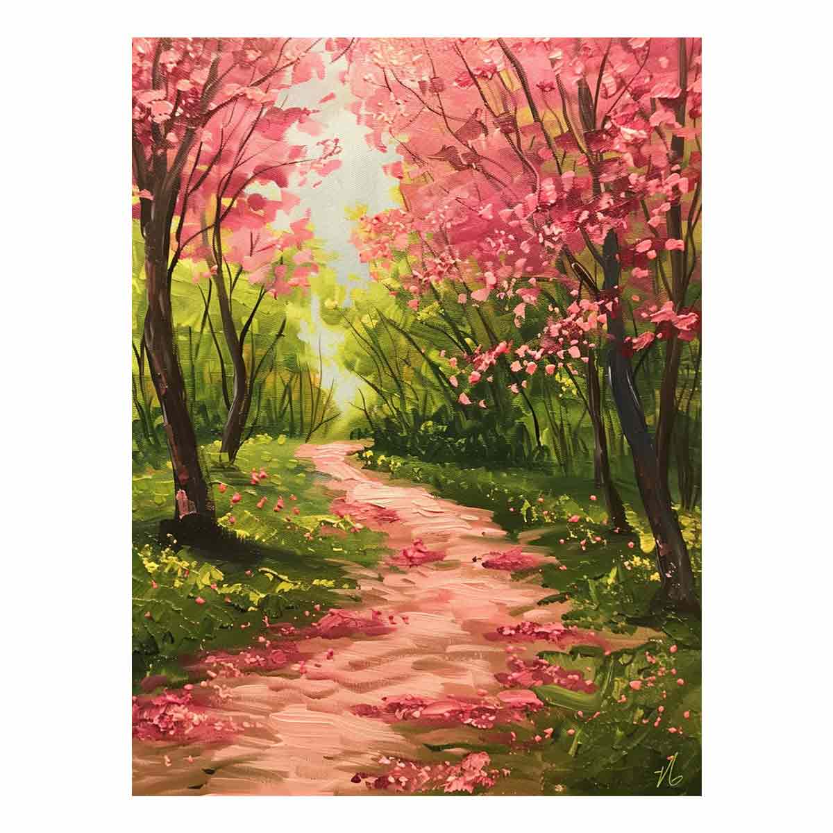 Spring Pathway Canvas Art Print-0