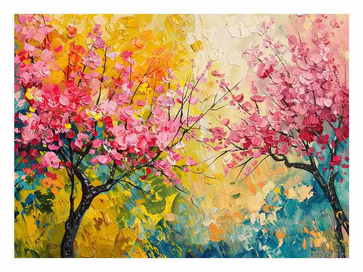 Spring Trees Canvas Art Print-0