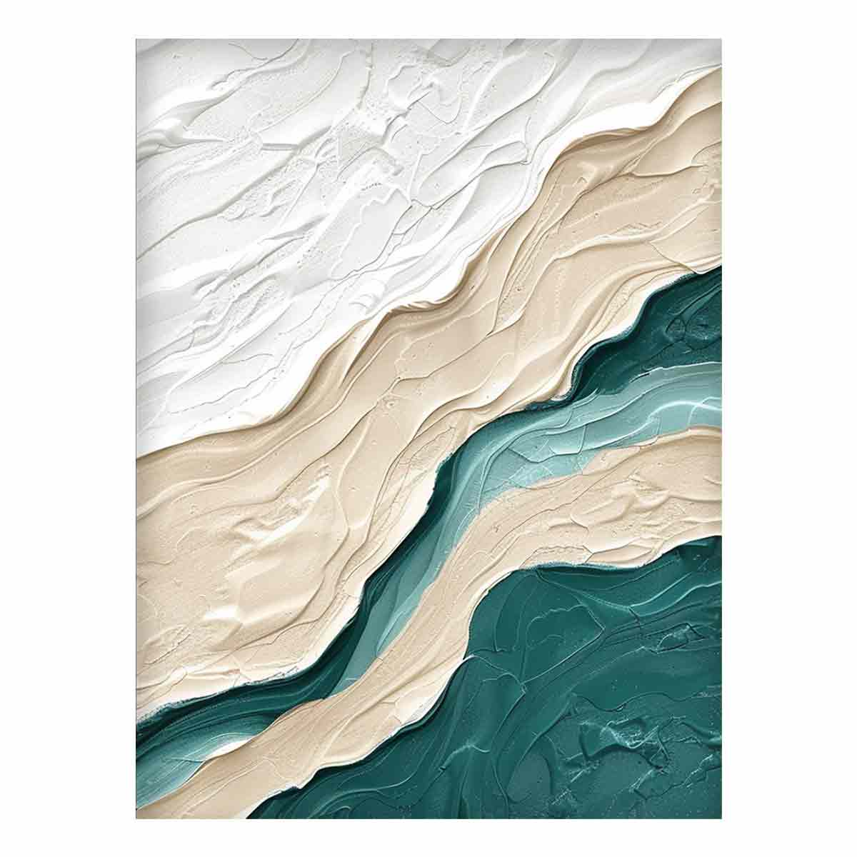 Ocean wall art texture painting print-0