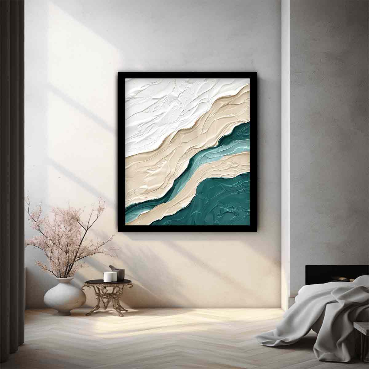 Ocean wall art texture painting print-1
