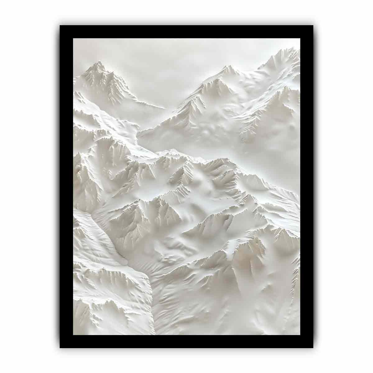 Textured Snow Mountian Painting-7