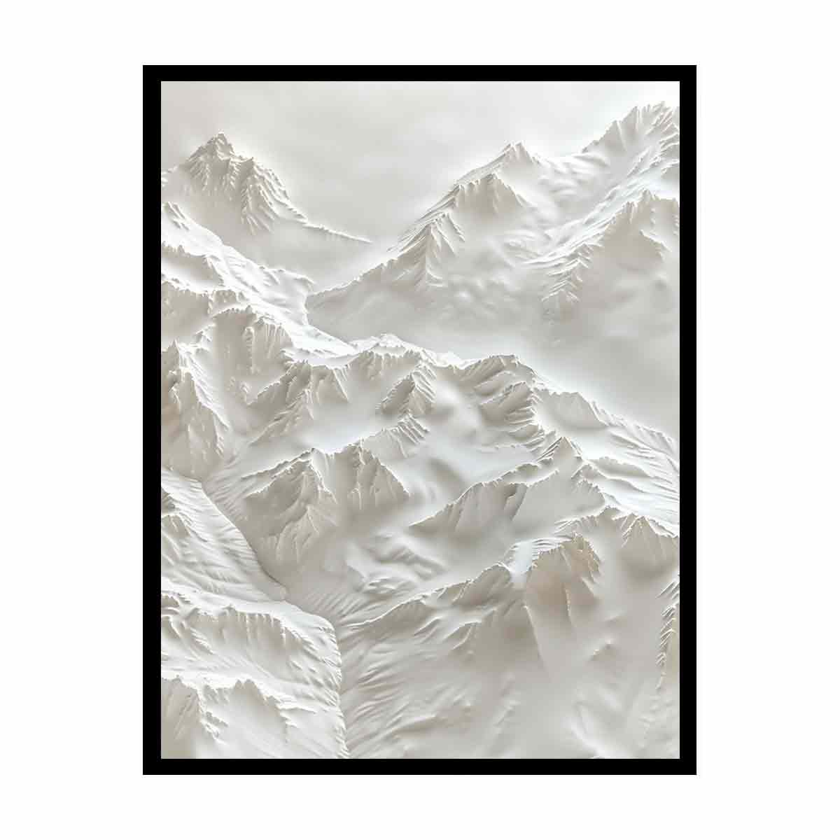 Textured Snow Mountian Painting-4