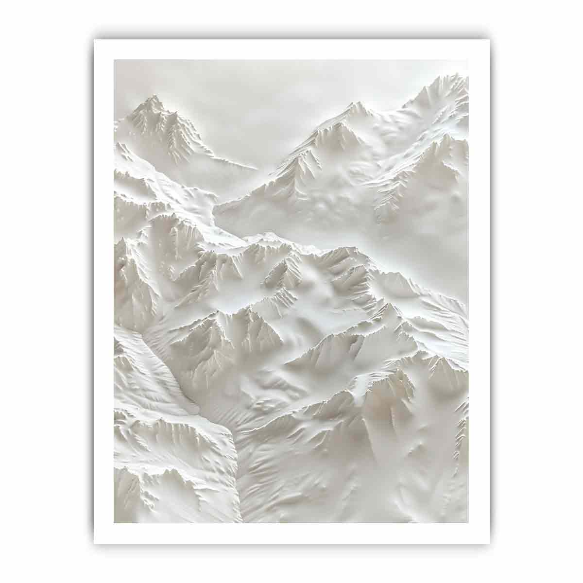 Textured Snow Mountian Painting-8