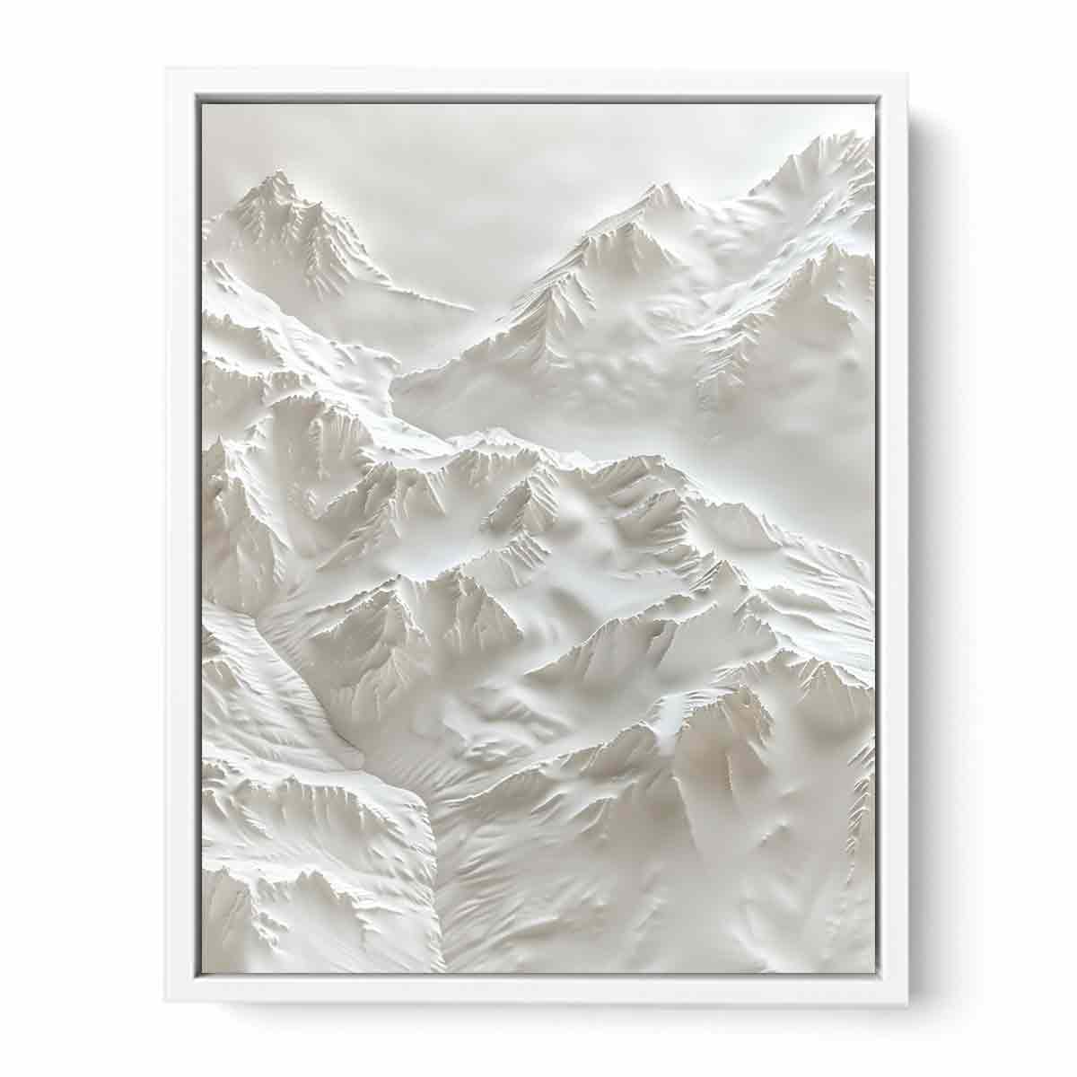 Textured Snow Mountian Painting-5