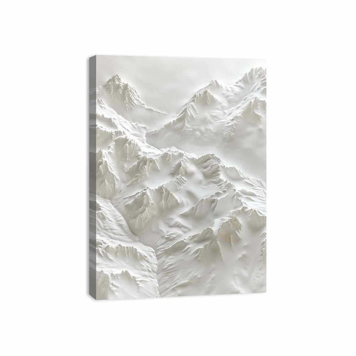 Textured Snow Mountian Painting-3