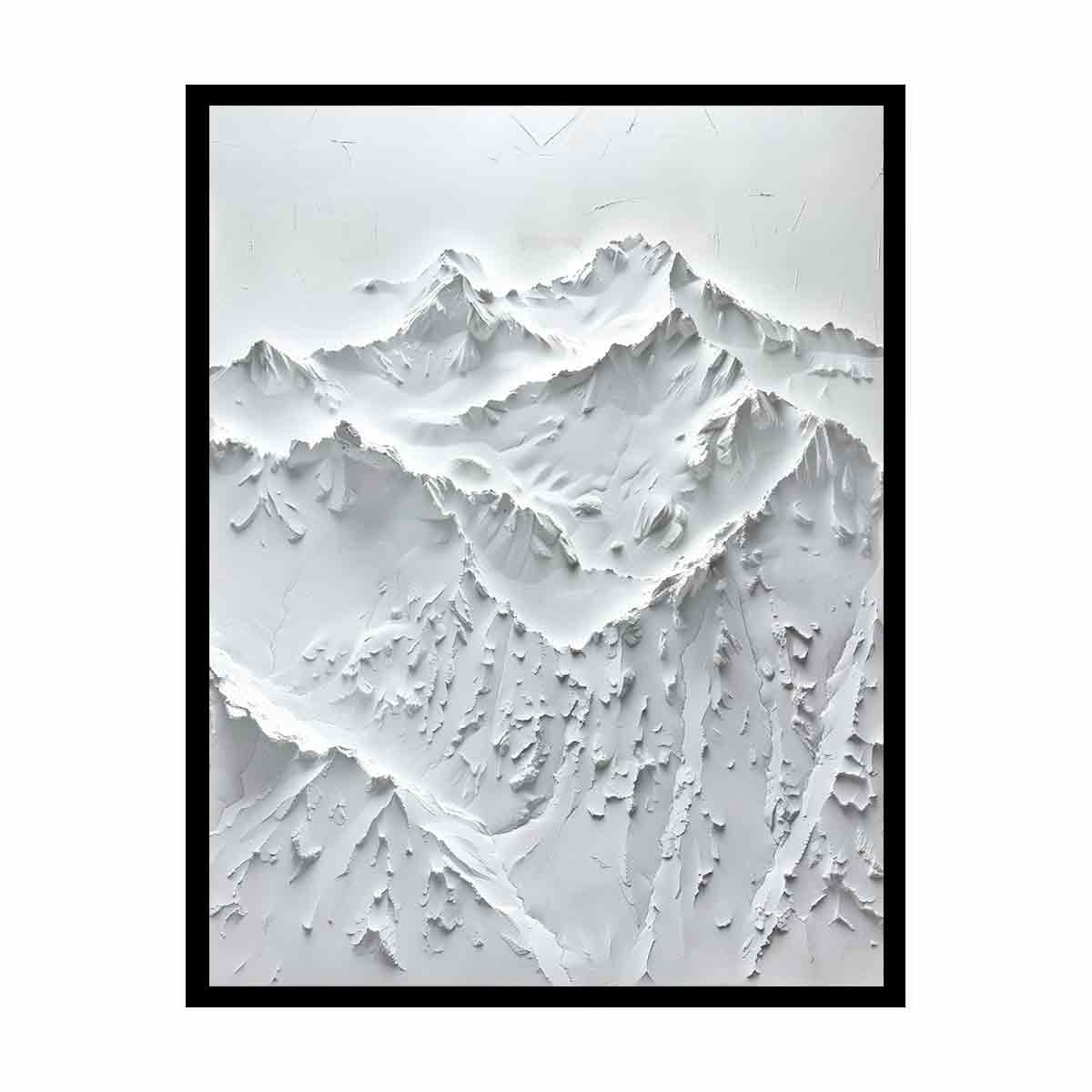 Snow Mountian Texture Art  Painting-4