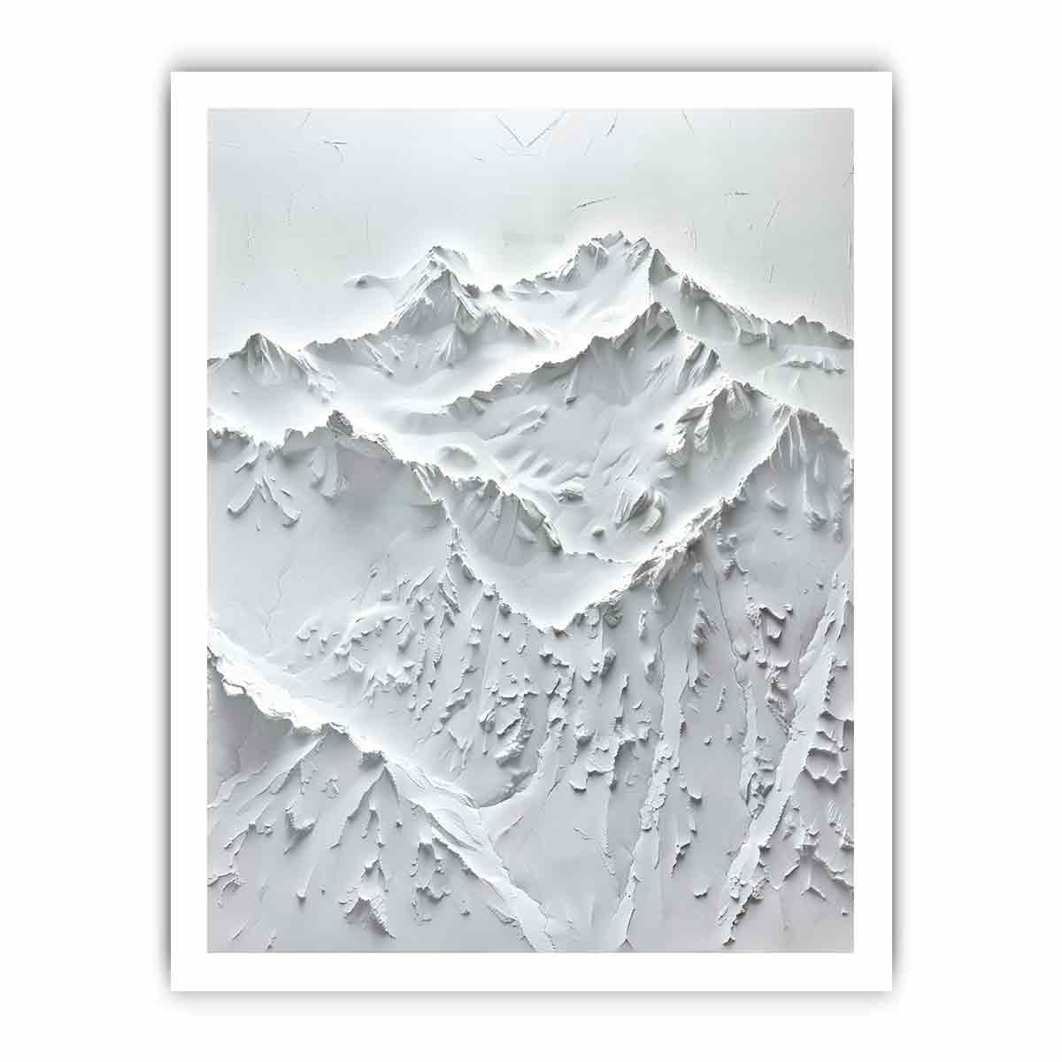 Snow Mountian Texture Art  Painting-8