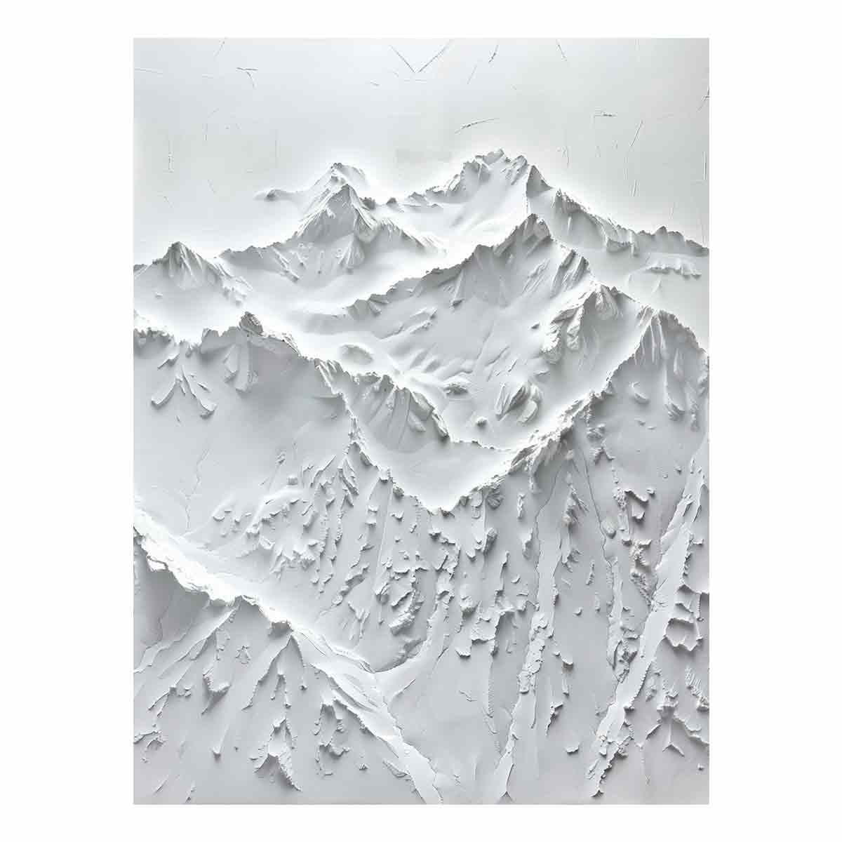 Snow Mountian Texture Art  Painting-0
