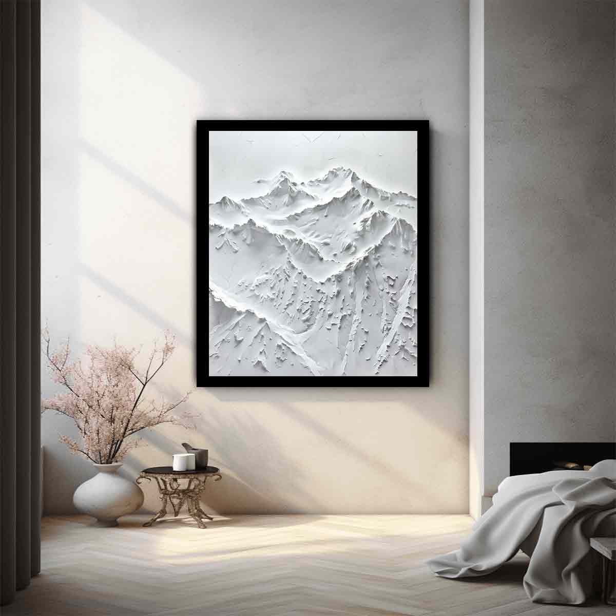 Snow Mountian Texture Art  Painting-1