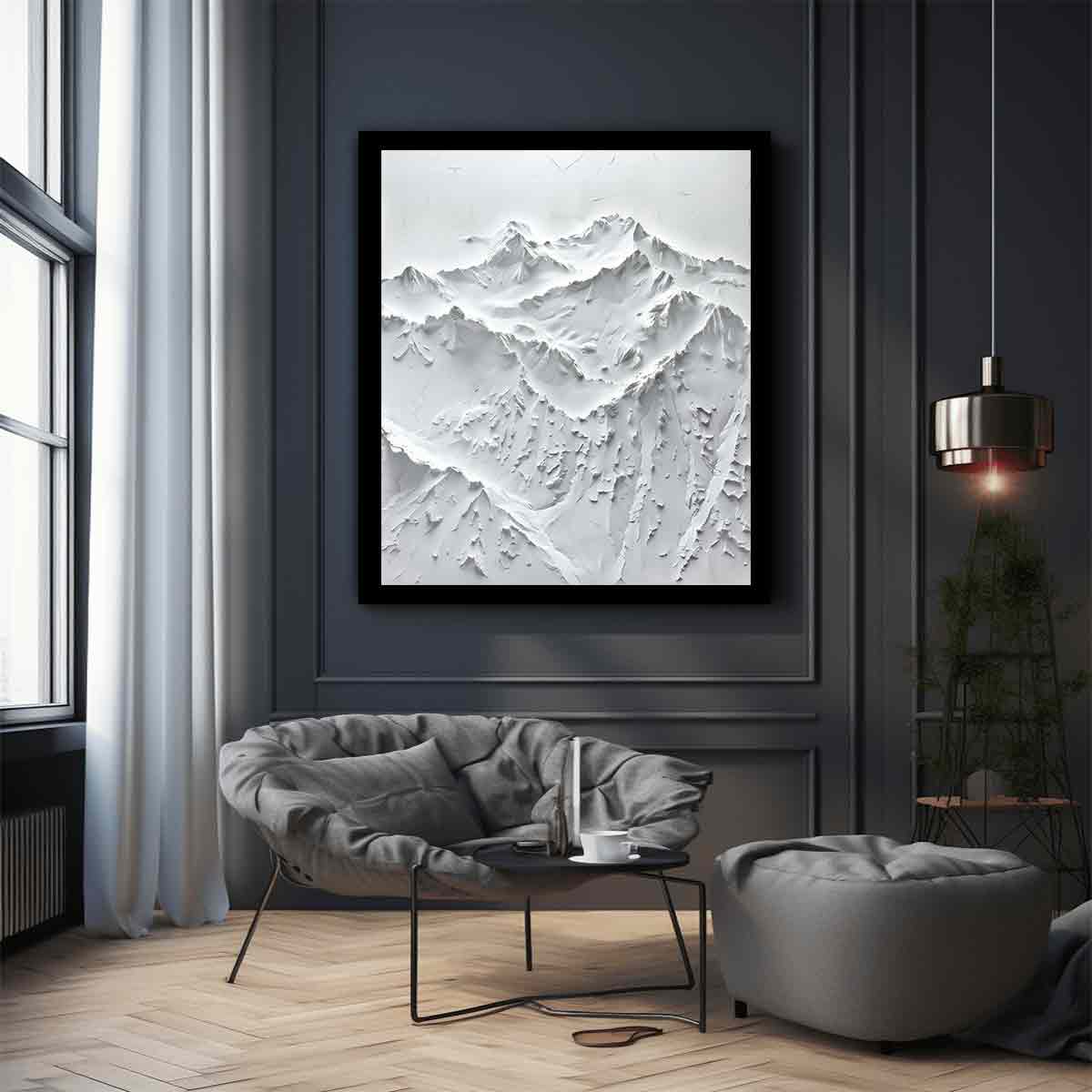 Snow Mountian Texture Art  Painting-2