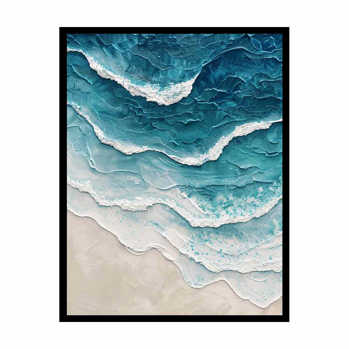 Sea waves Canvas Art Print-4