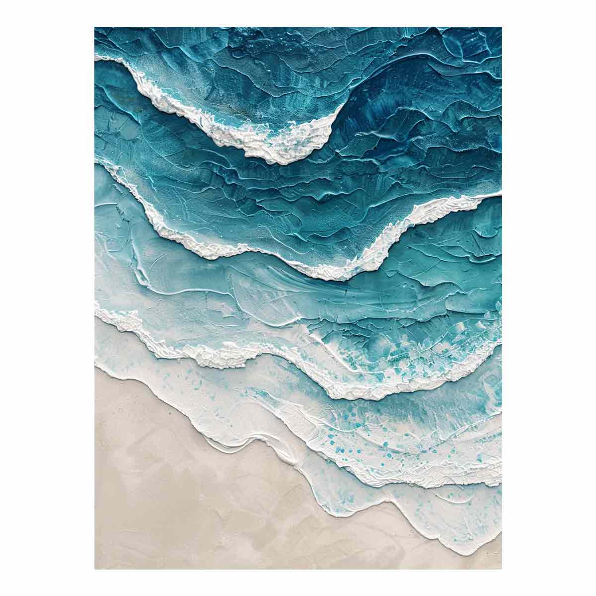 Sea waves Canvas Art Print-0