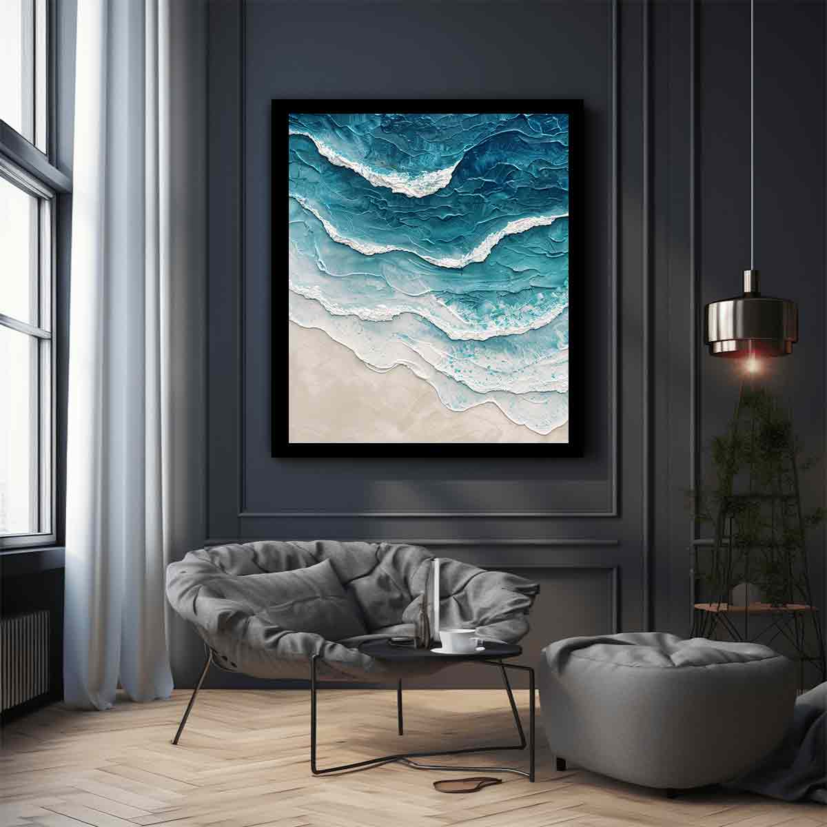 Sea waves Canvas Art Print-2