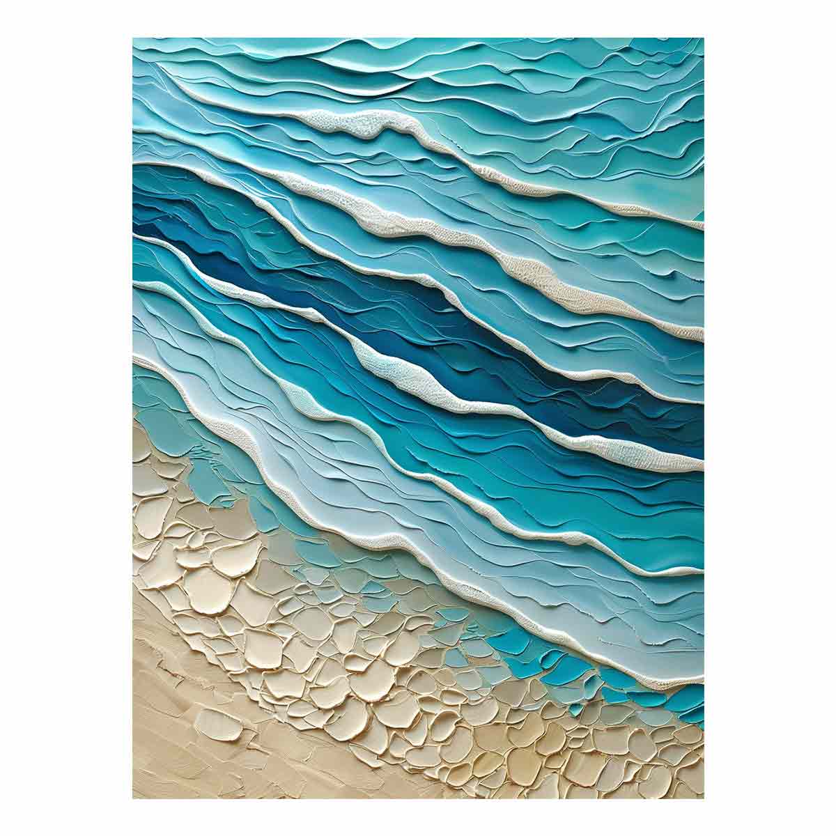 Waves  texture Wall Art-0